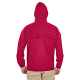 UltraClub 8929 Men's Full-Zip Hooded Pack-Away Jacket