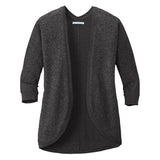 Port Authority LSW416 Women's Marled Cocoon Open Front Sweater