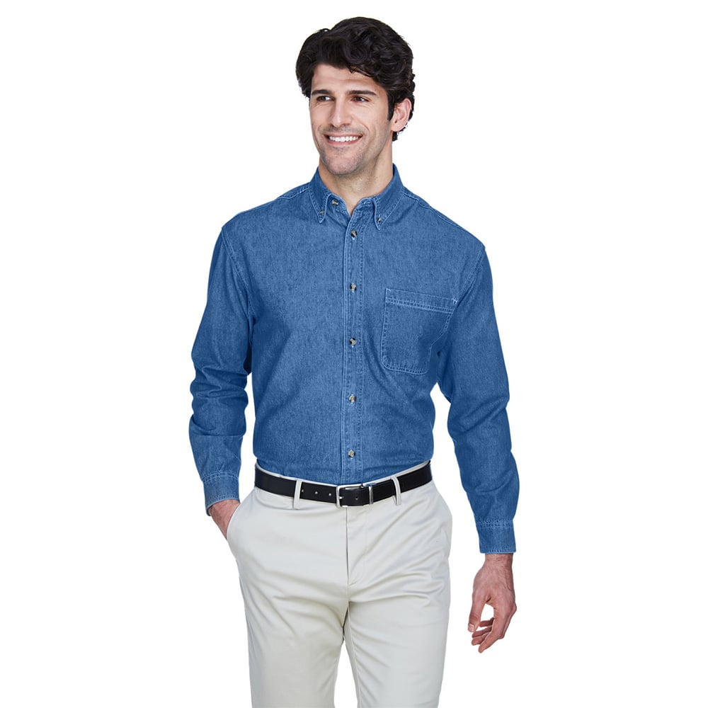 UltraClub 8960 Men's Cypress Denim Shirt with® Pocket