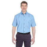 UltraClub 8965 Short-Sleeve Cypress Denim Shirt with Pocket