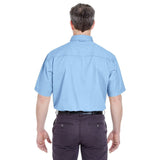 UltraClub 8965 Short-Sleeve Cypress Denim Shirt with Pocket