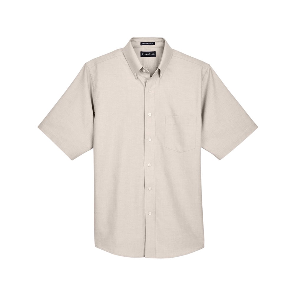 UltraClub 8972 Men's Classic Wrinkle-Resistant Short-Sleeve Oxford