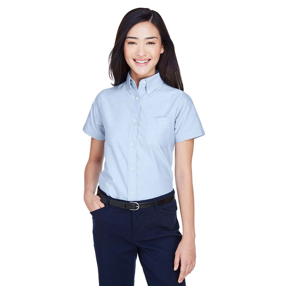 UltraClub 8973 Ladies' Classic Wrinkle-Resistant Short-Sleeve Oxford