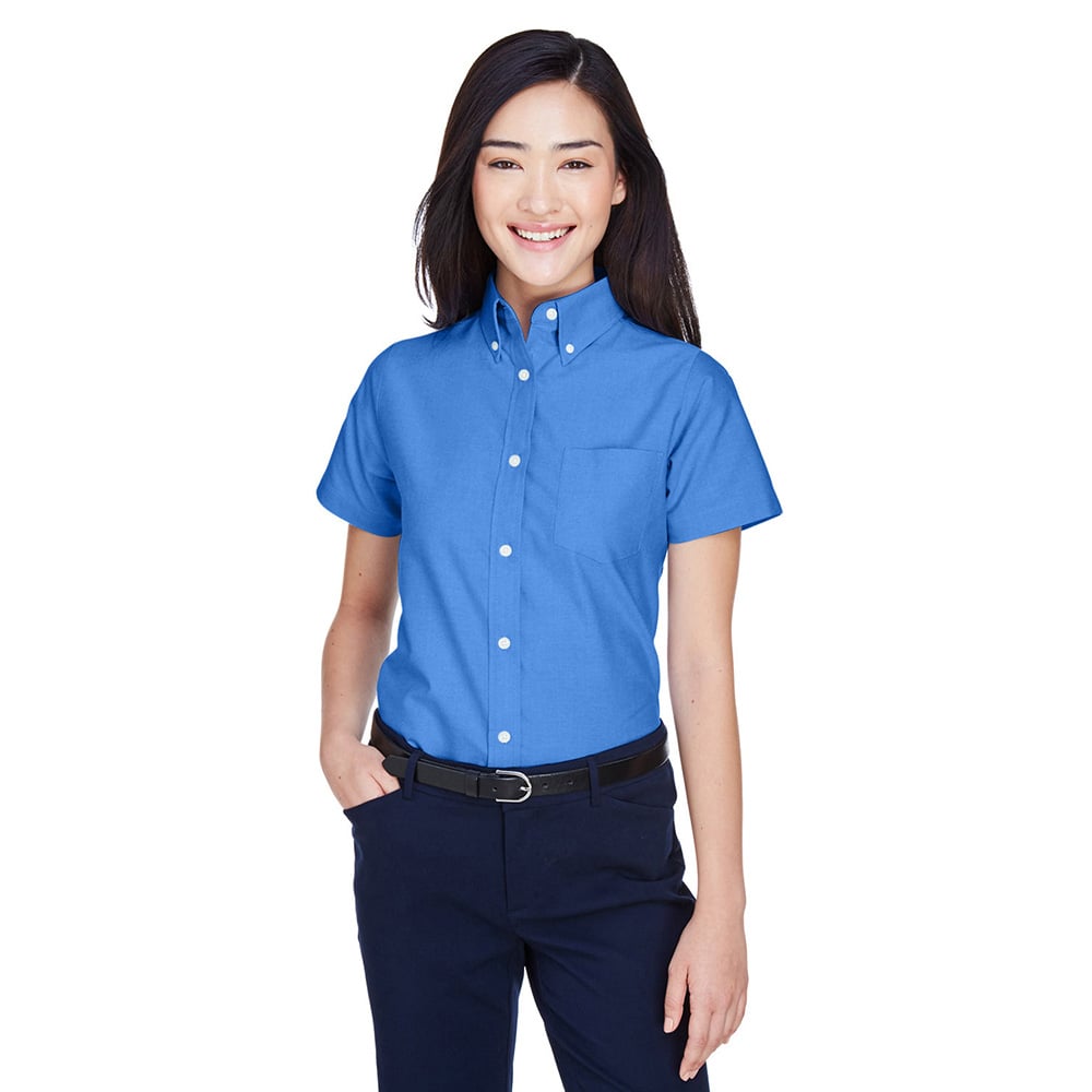 UltraClub 8973 Ladies' Classic Wrinkle-Resistant Short-Sleeve Oxford