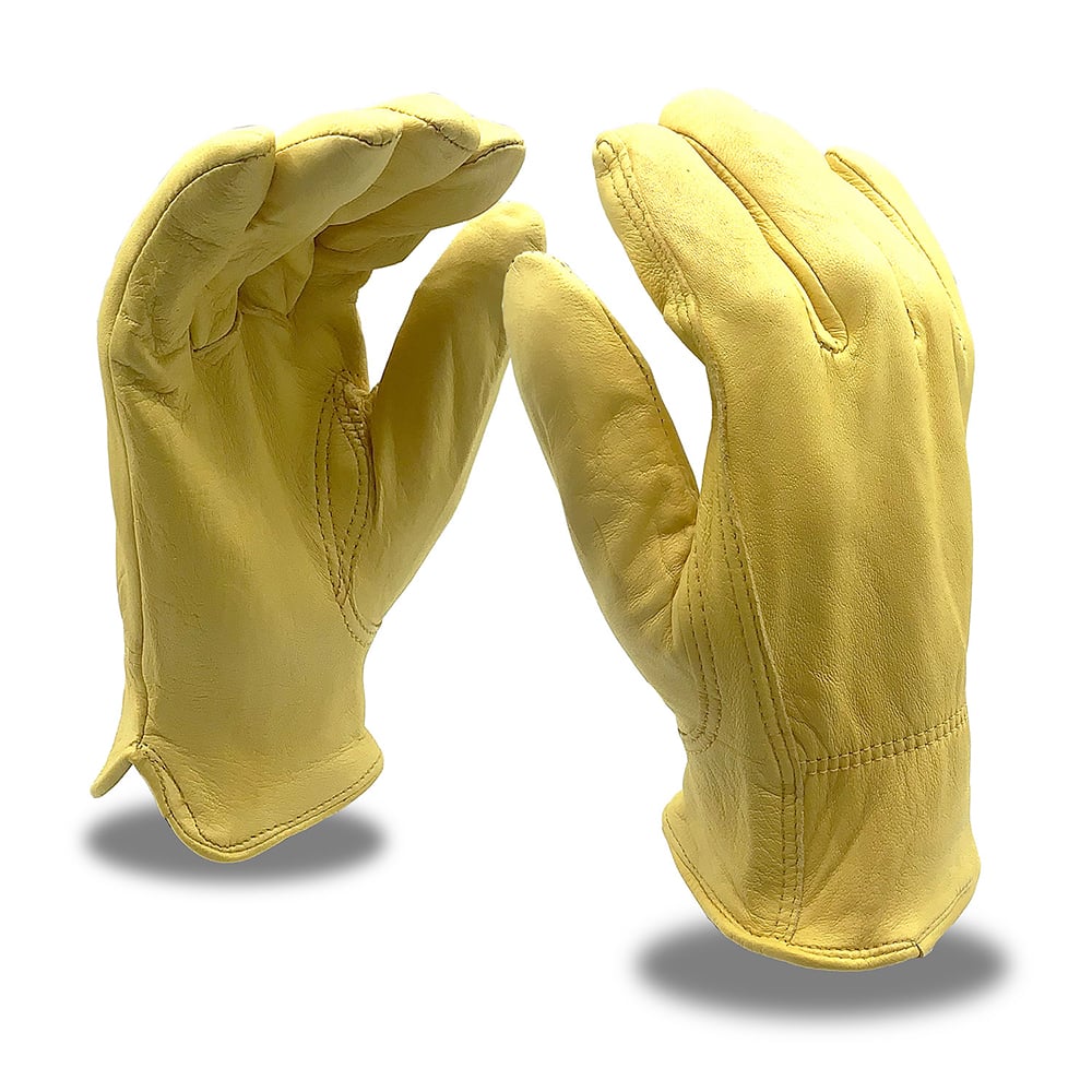 Industrial Grade Unlined Deerskin Gloves with Keystone Thumb, 1 dozen (12 pairs)
