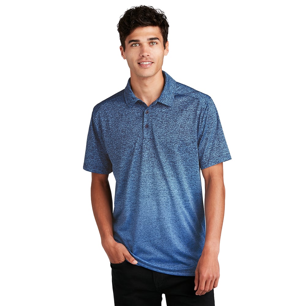 Sport-Tek ST671 Ombre Heather Polo with Side Vents