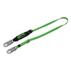 Miller Green Shock Absorbing Lanyard, 6' with Snap Hook