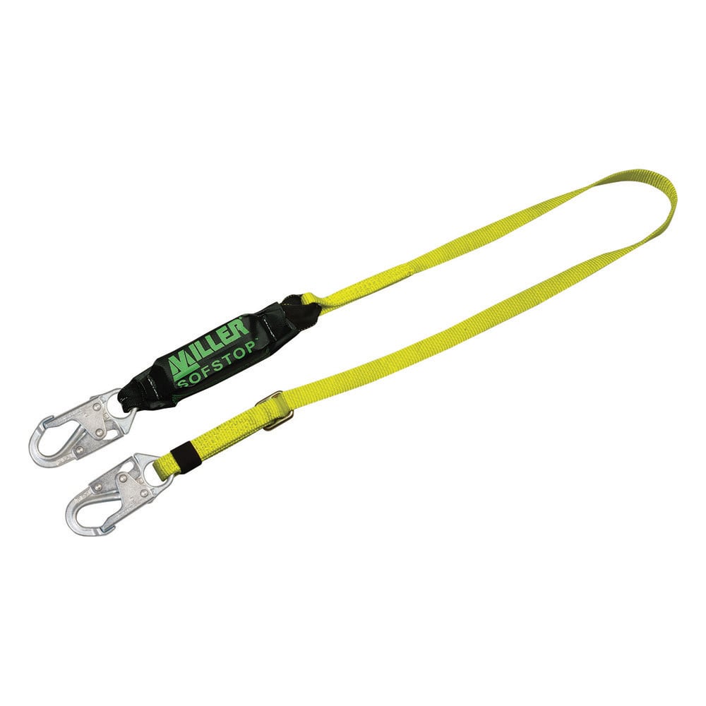 Miller Adjustable Shock Absorbing Lanyard, 4' to 6'