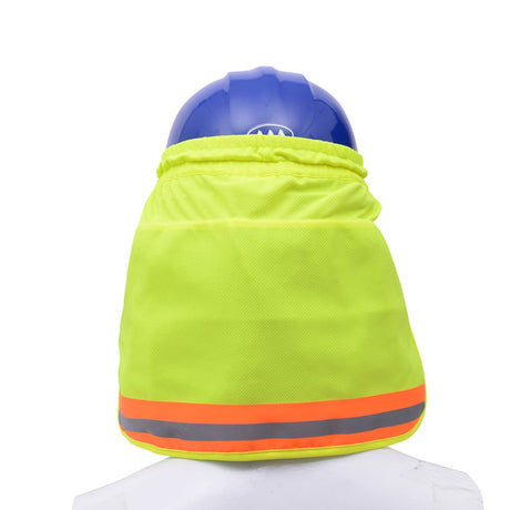 Hi-Vis Safety Sun Shield for Hard Hats with PVA Cooling