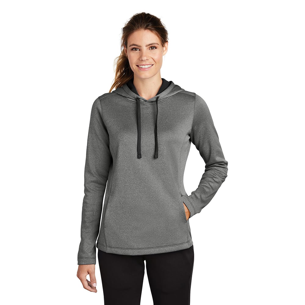 Sport-Tek LST264 PosiCharge Women's Heather Fleece Pullover with Hood