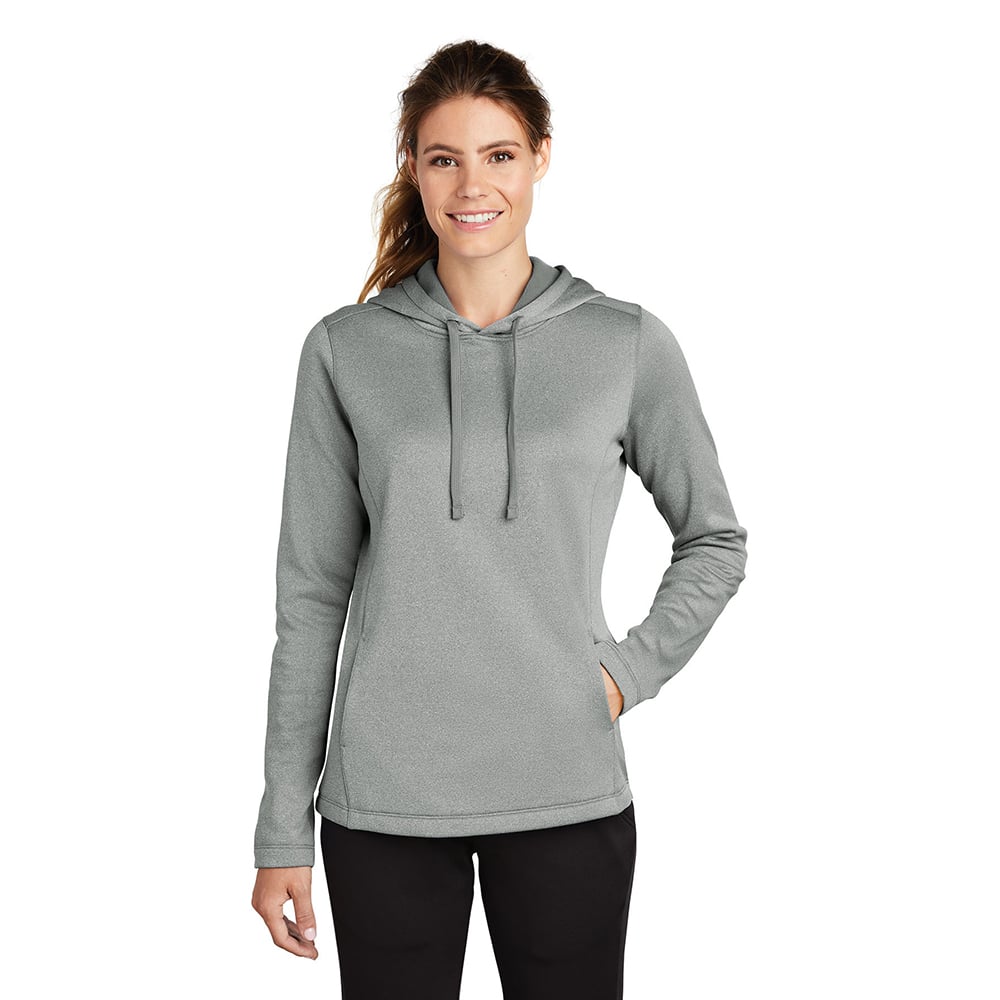 Sport-Tek LST264 PosiCharge Women's Heather Fleece Pullover with Hood