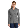 Sport-Tek LST407 PosiCharge Women's Tri-Blend Quarter-Zip Pullover