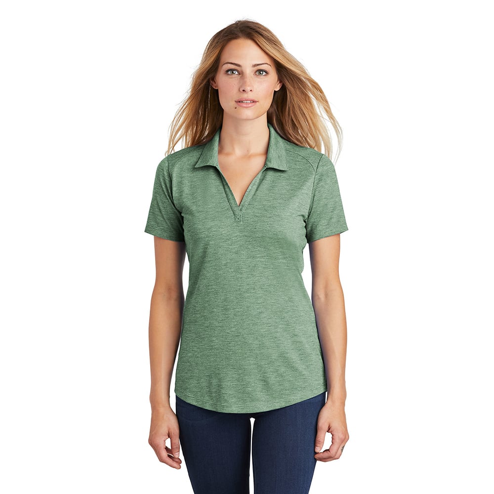 Sport-Tek LST405 PosiCharge Women's Tri-Blend Y-Neck Polo