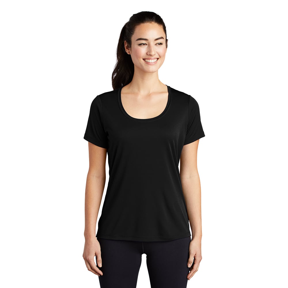 Sport-Tek LST420 Posi-UV Women's Scoop Neck Performance T-Shirt