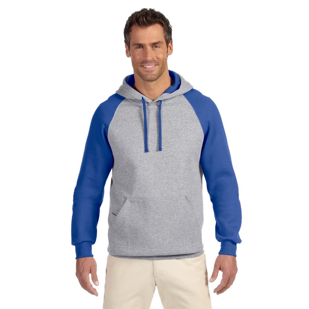 Jerzees NuBlend® 96CR Colorblock Raglan Pullover  Hooded Sweatshirt