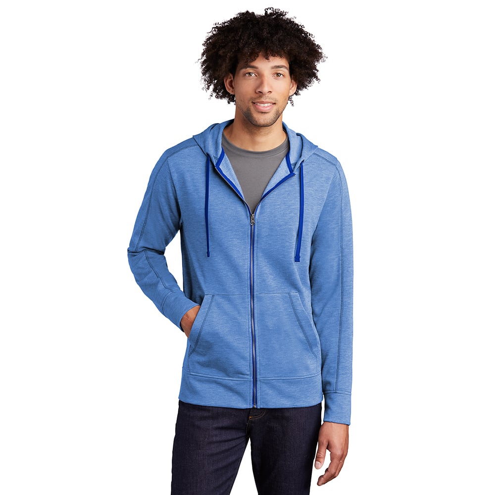 Sport-Tek ST293 PosiCharge Tri-Blend Fleece Full Zip Jacket with Hood