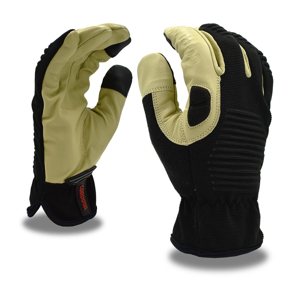 Leather Pro™ Goatskin Touchscreen Gloves, Padded Forefinger, 1 pair