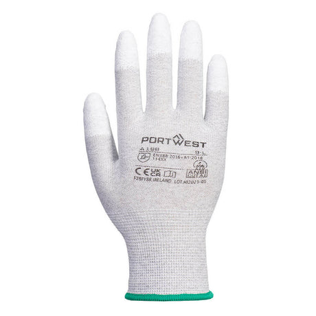 Portwest A198 Series Precision-Handling, Antistatic PU Fingertip Gloves, 1 pair