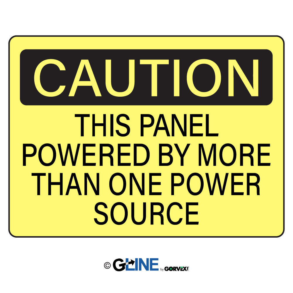 This Panel Powered by More Than One Power Source - Caution Sign