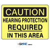 Hearing Protection Required in This Area - Caution Sign