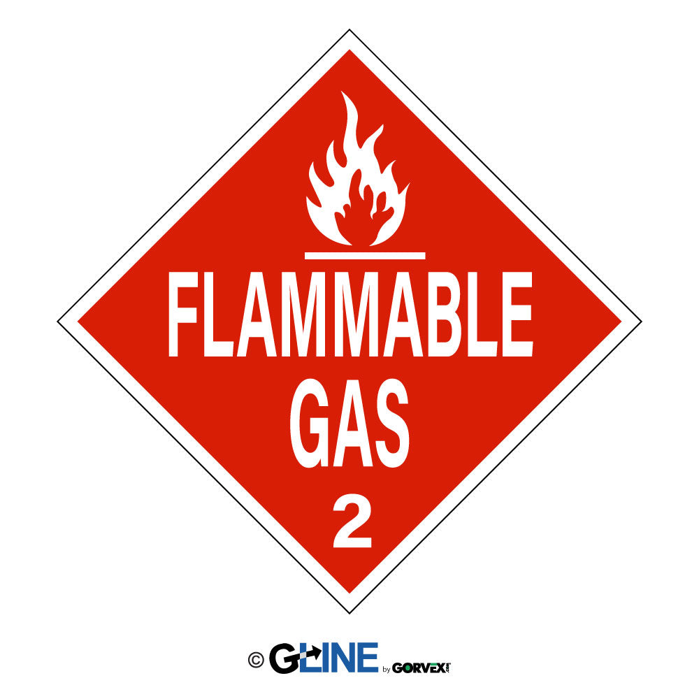 Flammable Gas - Class 2 DOT Placard