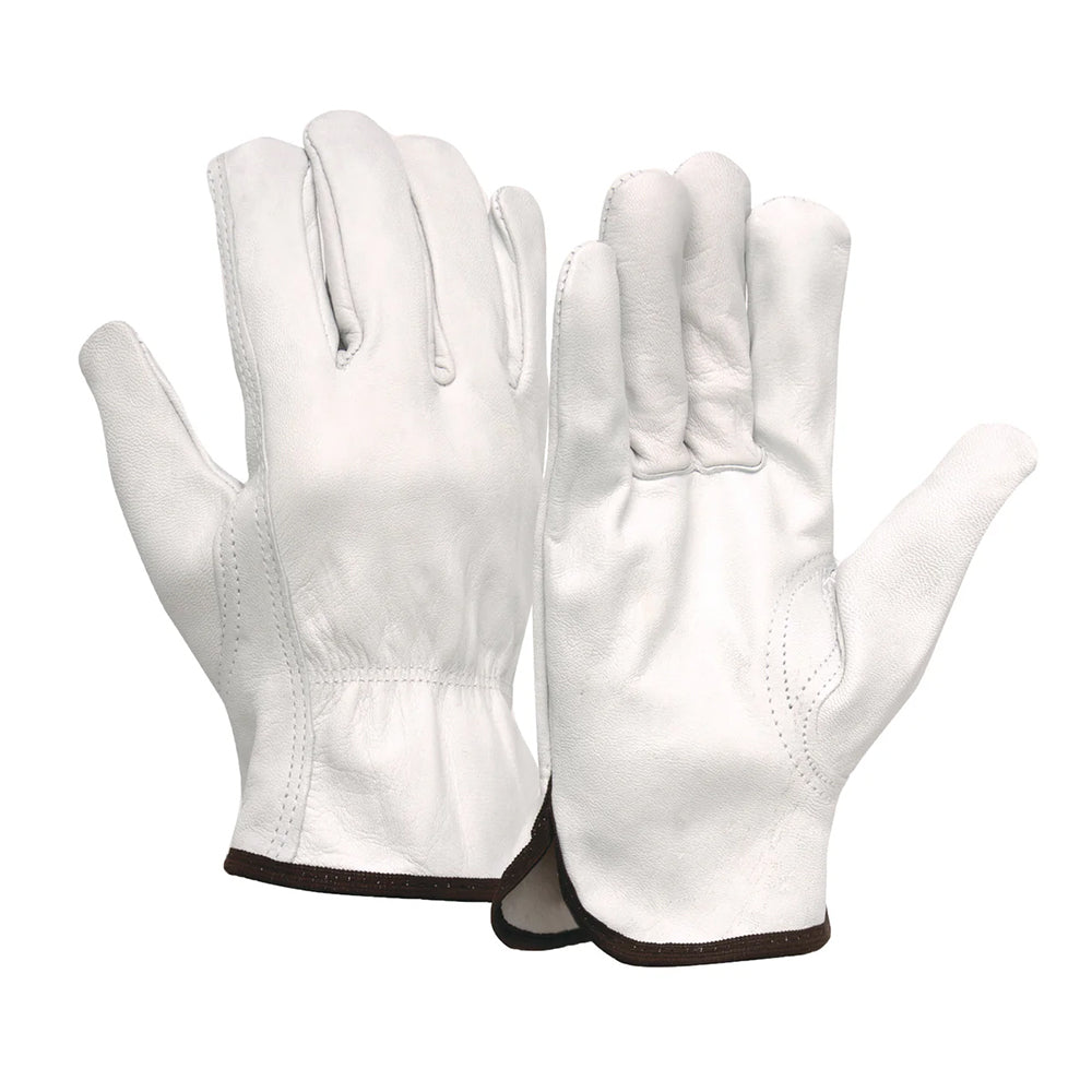 Pyramex GL3011K Value Grain Goatskin Driver Gloves with Keystone Thumb, 1 pair