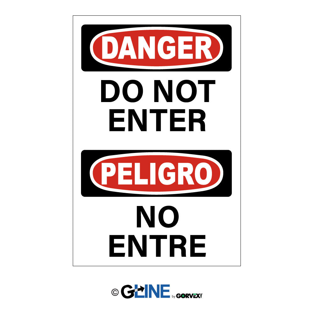 Do Not Enter Peligro No Entre Sign