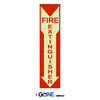 Fire Extinguisher Glow on Down Arrow - Fire Protection Sign