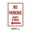 No Parking Any Time Left Arrow - Parking Control Sign, 18x12, Aluminum EGP Reflective