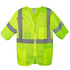 Cor-Brite™ Hi Vis Sleeved Mesh Vest with Zipper Closure + 4 Pockets