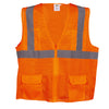 COR-BRITE® Hi Vis Mesh Surveyor's Vest with 6 Pockets and Zipper Closure