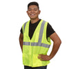 COR-BRITE® Hi Vis Mesh Surveyor's Vest with 6 Pockets and Zipper Closure