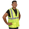 COR-BRITE® Hi Vis Mesh Surveyor's Vest with 6 Pockets and Zipper Closure