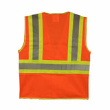 Cordova Hi Vis Two-Toned Mesh Vest/Inside Pocket + Zipper Closure