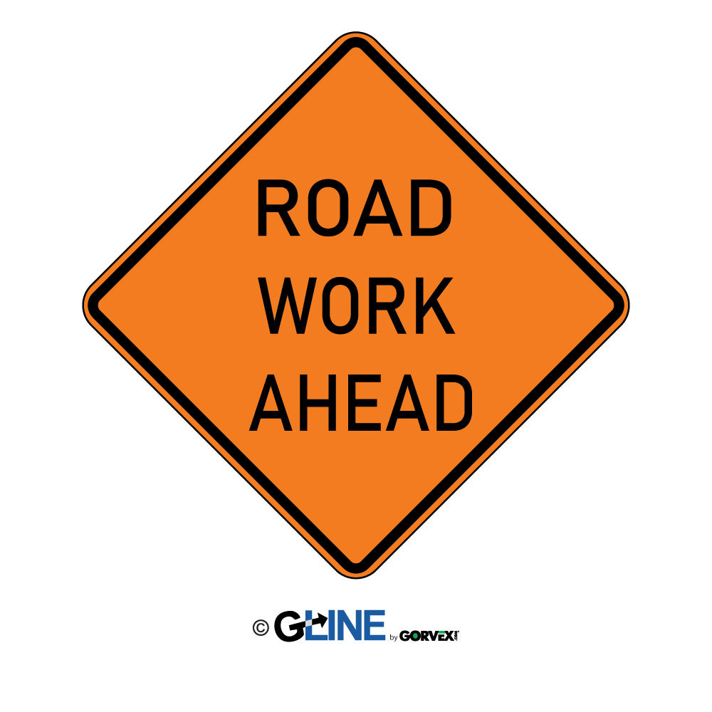 Road Work Ahead - Construction Traffic Sign