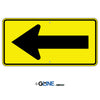 Directional Arrow Left - Warning Traffic Sign, 24x48, Aluminum EGP Reflective