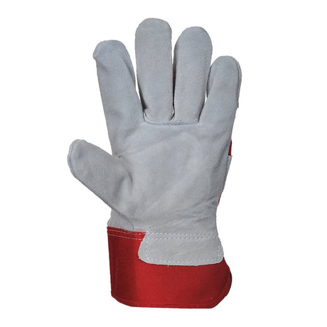 Portwest A220 Series Knuckle-Protected, Premium Chrome Rigger Gloves, Red, XL, 1 pair