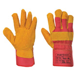 Portwest A225 Series Thermal Insulated, Fleece Lined Rigger Gloves, Red, XL, 1 pair