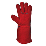 Portwest A500 Series Burn-Resistant Welders Gauntlet, Red, XL, 1 pair