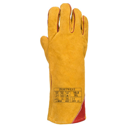 Portwest A531 Series Reinforced Winter Welding Gloves, Brown, XL, 1 pair