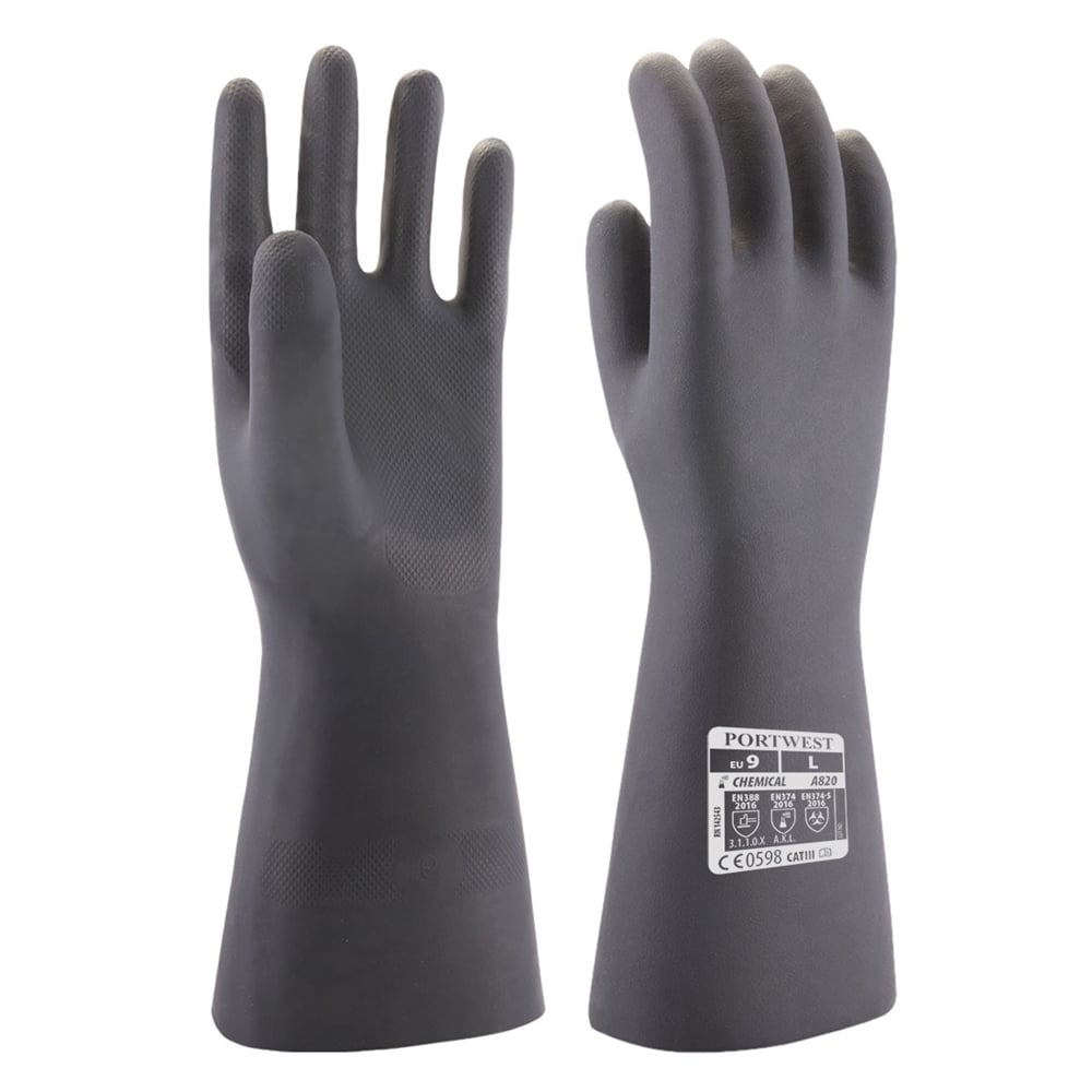 Portwest A820 Series Neoprene Chemical Gauntlet, 1 pair