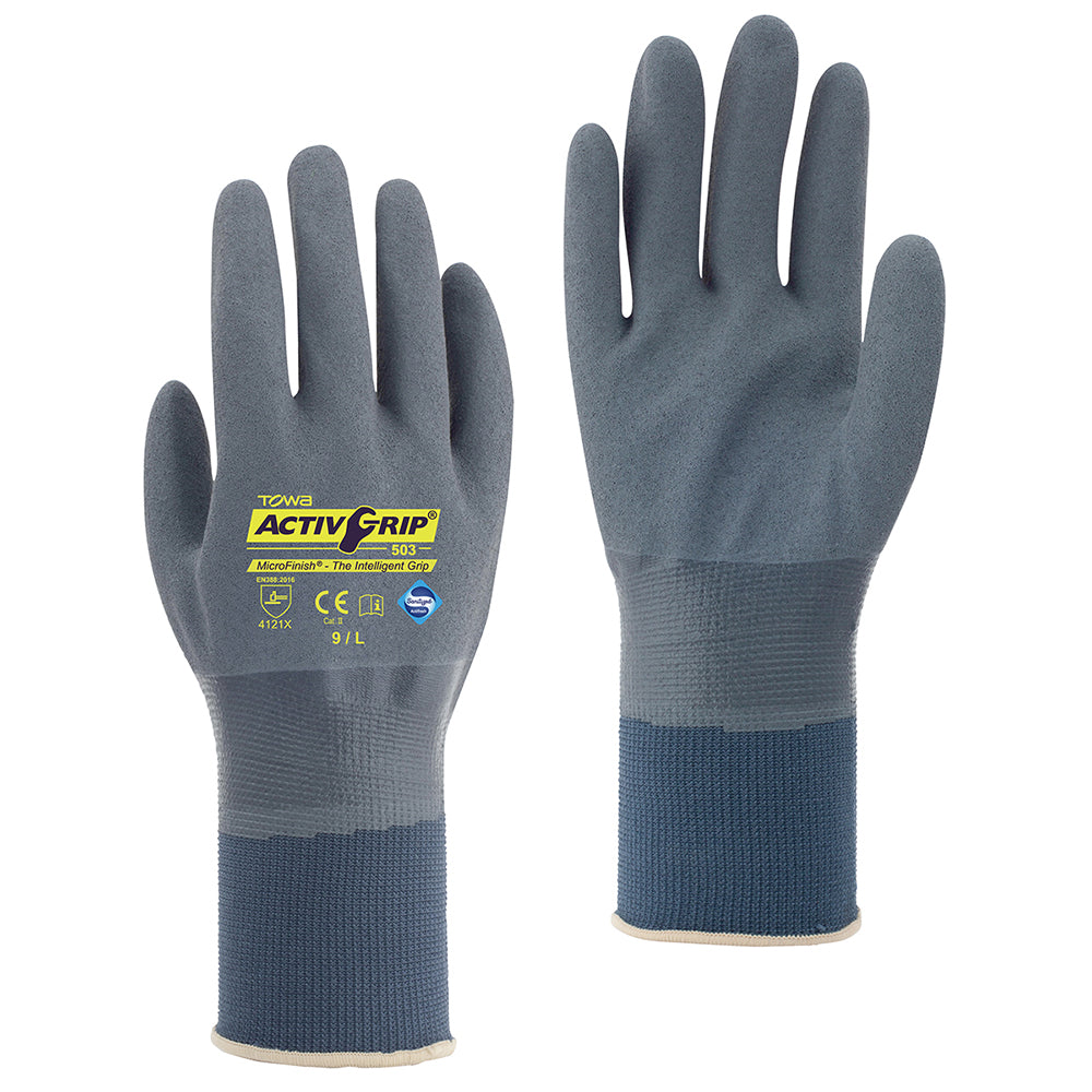 TOWA™ ActivGrip™ Advance Poly/Cotton Gloves with Microfinish® Coating, 1 dozen (12 pairs)