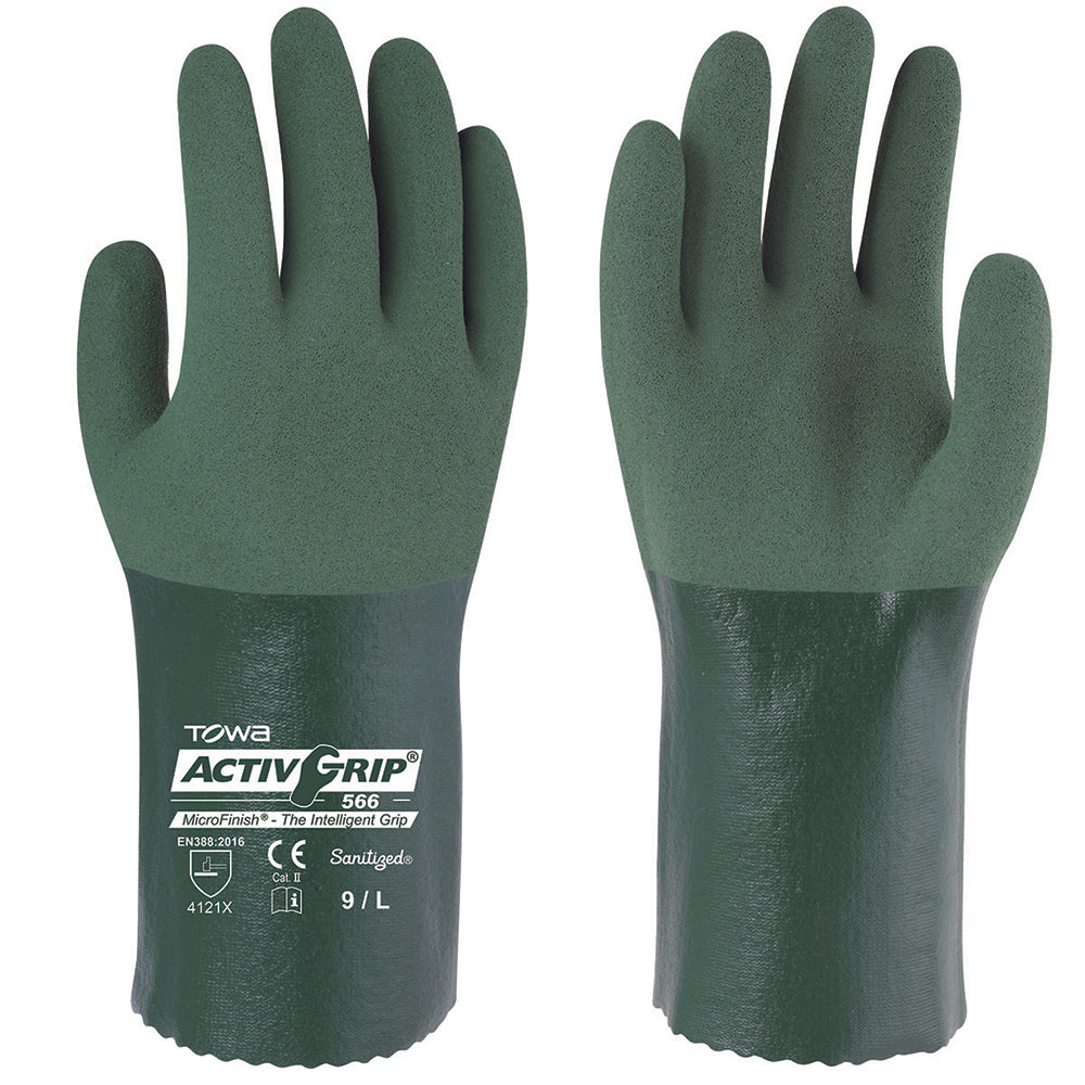 TOWA™ ActivGrip™ Advance 12" Poly/Cotton Gloves with Microfinish® Coat, 1 dozen (12 pairs)