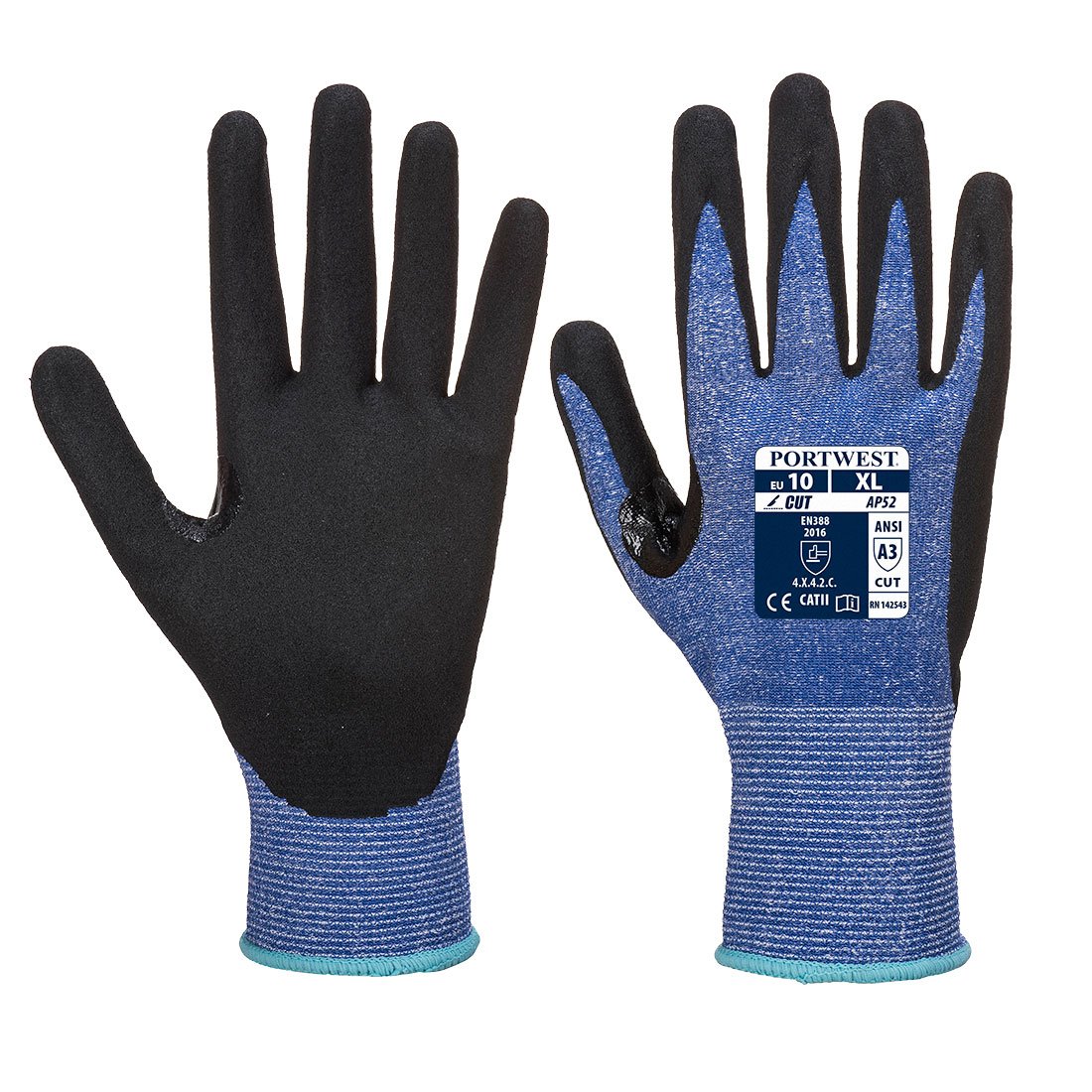 Portwest AP52 Series Sandy Finish Coated, Dexti Cut Ultra Gloves