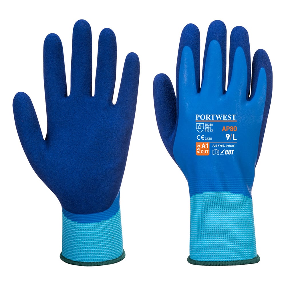 Portwest AP80 Series Full Latex Coated, Liquid Pro Gloves, 1 pair