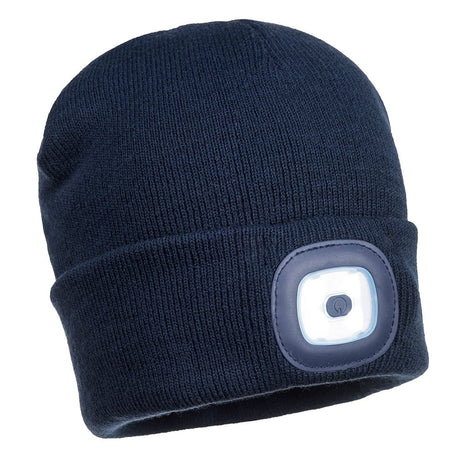 Portwest B027 Junior Acrylic Beanie with Rechargeable LED Light