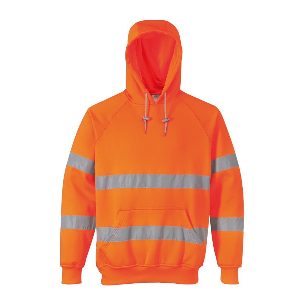 Portwest B304 Series Hi Vis Hooded Sweatshirt with Kangaroo Pocket