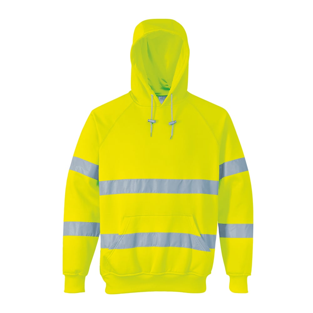 Portwest B304 Series Hi Vis Hooded Sweatshirt with Kangaroo Pocket