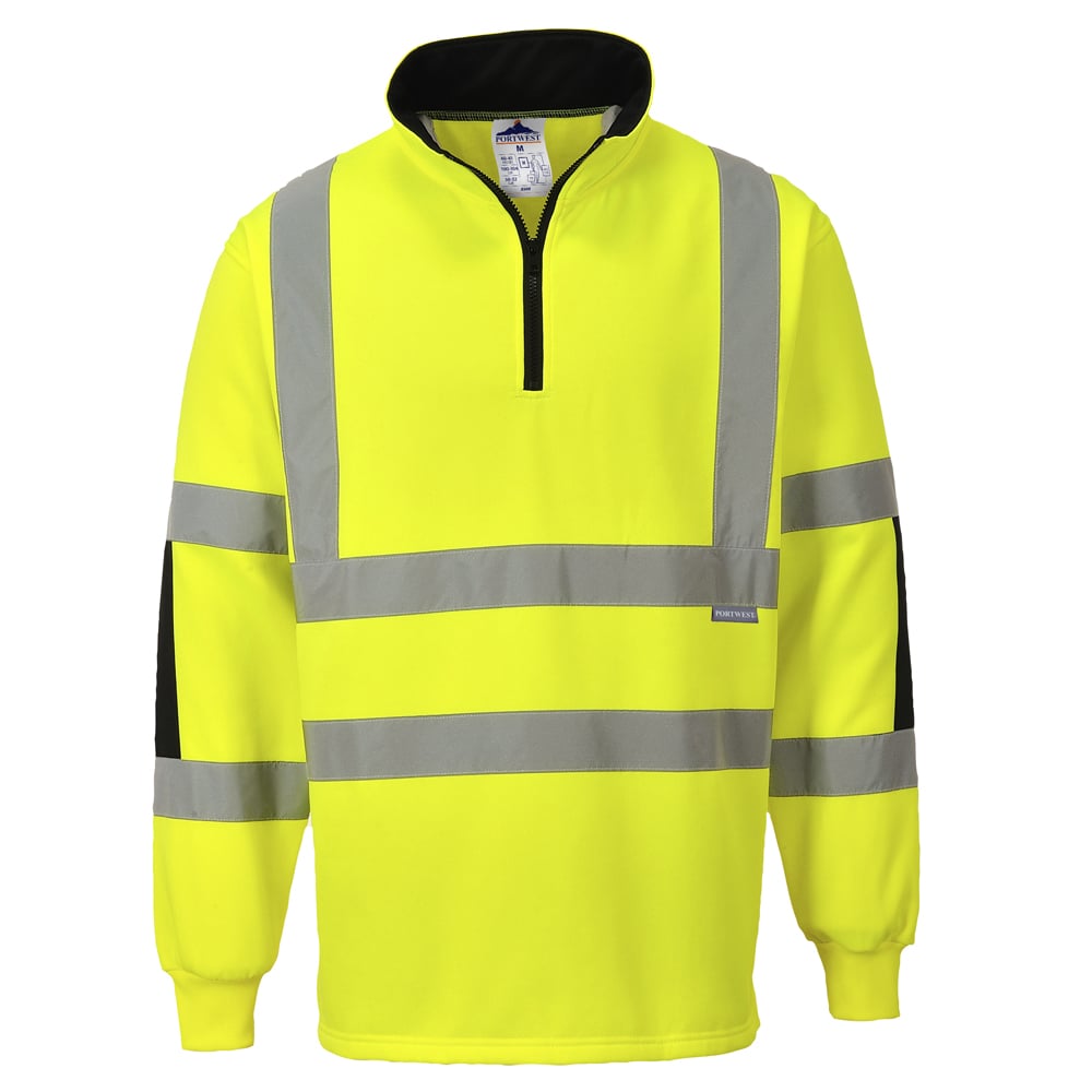 Portwest B308 Series Hi Vis Xenon Rugby Shirt with Reinforced Panels