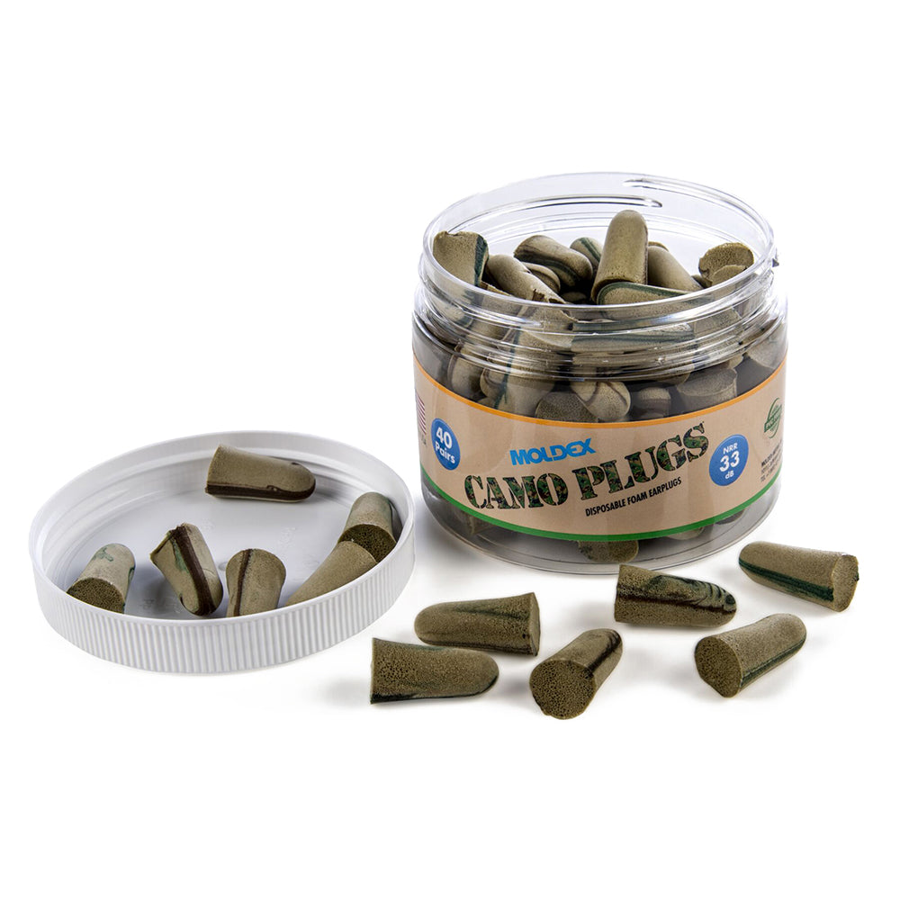 Moldex 6685 Camo Plugs Uncorded Disposable Earplugs, 1 jar (40 pairs)